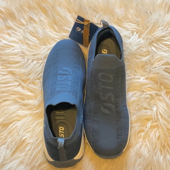 STQ Arch Support Advanced Slip Resistant Women’s Blue Walking Shoes Size 10.5 - Picture 7 of 13